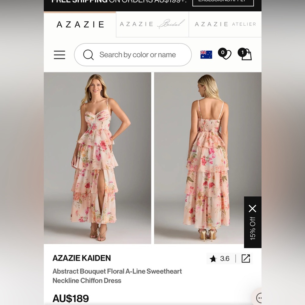 Azazie Floral Dress